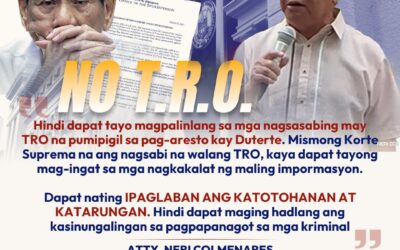 BAYAN MUNA: No TRO on Duterte Arrest, Stop Spreading Fake News!